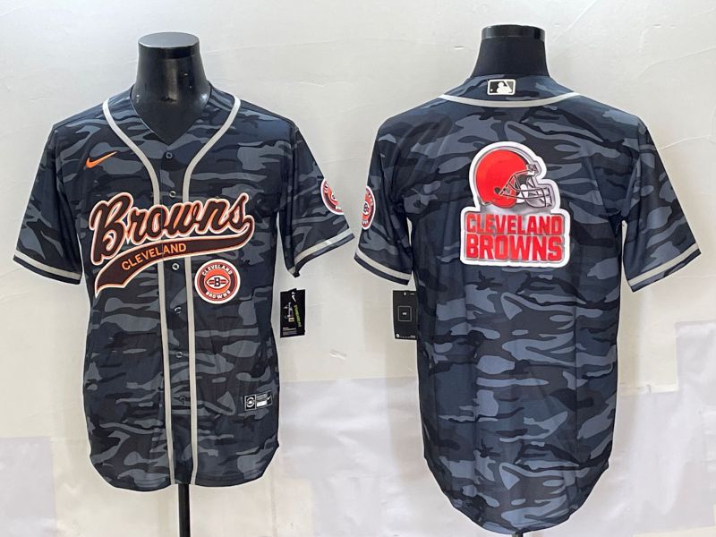 Men 2025 Cleveland Browns Blank Camo Joint Name Nike Limited NFL Jersey style 6->cleveland browns->NFL Jersey